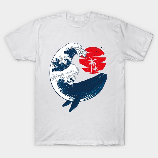 The whale wave T-Shirt by albertocubatas